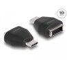Adapter USB-C męski na USB 3.2 klucz A żeński czarny Delock 66058