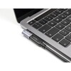 Adapter USB 40Gbps USB-C PD 3.1 240W męsko-żeński kątowy w lewo / w prawo 8K 60Hz metalowy Delock 60287