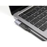 Adapter USB 40Gbps USB-C PD 3.1 240W męsko-żeński kątowy w lewo / w prawo 8K 60Hz metalowy Delock 60287