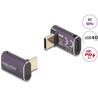 Adapter USB 40Gbps USB-C PD 3.1 240W męsko-żeński kątowy 8K 60Hz metalowy Delock 60289