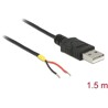 Przewód USB 2.0 typ A wtyk męski - 2x wyprowadzenia zasilania 1,5m Raspberry Pi Delock 85664