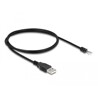 Kabel USB 2.0 typ A męski na 4x oddzielne żyły 1m czarny Delock 64184