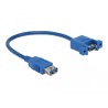 Przewód USB 3.0 typ A wtyk żeński na USB 3.0 typ A wtyk żeński do zabudowy panel. 25cm Delock 85111