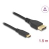 Kabel DP USB-C do DisplayPort 8K 60Hz 1,5m z certyfikatem Delock 86040