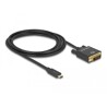 Kabel USB-C na DVI 24+1 męski - DP Alt Mode - 4K 30Hz 2m czarny Delock 85321