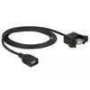 Przewód USB 2.0 typ A wtyk żeński na USB 2.0 typ A wtyk żeński do zabudowy panel. 1m Delock 85460