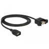 Przewód USB 2.0 typ A wtyk żeński na USB 2.0 typ A wtyk żeński do zabudowy panel. 1m Delock 85460