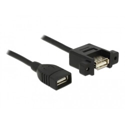 Przewód USB 2.0 typ A wtyk żeński na USB 2.0 typ A wtyk żeński do zabudowy panel. 1m Delock 85460 Przewód USB 2.0 typ A wtyk żeński na USB 2.0 typ A wtyk żeński do zabudowy panel. 1m Delock 85460