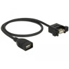 Przewód USB 2.0 typ A wtyk żeński na USB 2.0 typ A wtyk żeński do zabudowy panel. 50cm Delock 85459
