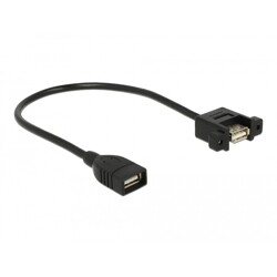 Przewód USB 2.0 typ A wtyk żeński na USB 2.0 typ A wtyk żeński do zabudowy panel. 25cm Delock 85105 Przewód USB 2.0 typ A wtyk żeński na USB 2.0 typ A wtyk żeński do zabudowy panel. 25cm Delock 85105