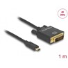 Kabel USB-C na DVI 24+1 męski - DP Alt Mode - 4K 30Hz 1m czarny Delock 85320