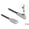 Kabel USB 2.0 typ A męski na USB-C męski kątowy z diodą LED i funkcją szybkiego ładowania 60W 2m Delock 80767