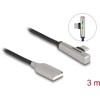 Kabel USB 2.0 typ A męski na USB-C męski kątowy z diodą LED i funkcją szybkiego ładowania 60W 3m Delock 80768