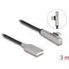 Kabel USB 2.0 typ A męski na USB-C męski kątowy z diodą LED i funkcją szybkiego ładowania 60W 3m Delock 80768