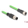 Przewód adapter M12 A-coded 8-pin męski-żeński PUR TPU 1m Delock 80401