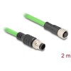 Przewód adapter M12 A-coded 8-pin męski-żeński PUR TPU 2m Delock 80402