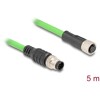 Przewód adapter M12 A-coded 8-pin męski-żeński PUR TPU 5m Delock 80404