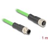 Przewód adapter M12 D-coded 4-pin męski-żeński PUR TPU 1m Delock 80406