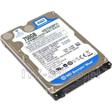 Western Digital Scorpio Blue 750GB 2.5" SATA II 5400 8MB WD7500BPVT