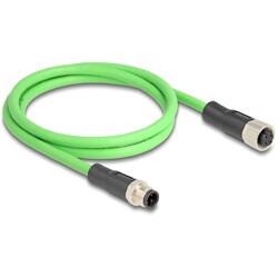 Przewód adapter M12 D-coded 4-pin męski-żeński PUR TPU 1m Delock 80406