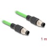 Przewód adapter M12 A-coded 8-pin męski-męski PUR TPU 1m Delock 80411