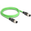 Przewód adapter M12 A-coded 8-pin męski-męski PUR TPU 1m Delock 80411