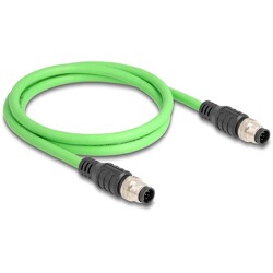 Przewód adapter M12 A-coded 8-pin męski-męski PUR TPU 1m Delock 80411