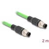 Przewód adapter M12 A-coded 8-pin męski-męski PUR TPU 2m Delock 80412