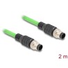 Przewód adapter M12 A-coded 8-pin męski-męski PUR TPU 2m Delock 80412