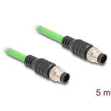 Przewód adapter M12 A-coded 8-pin męski-męski PUR TPU 5m Delock 80414