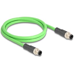 Przewód adapter M12 D-coded 4-pin męski-męski PUR TPU 1m Delock 80416