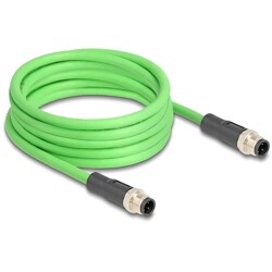 Przewód adapter M12 D-coded 4-pin męski-męski PUR TPU 5m Delock 80419