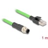 Przewód adapter M12 D-coded 4-pin męski-RJ45 męski PUR TPU 1m Delock 80426