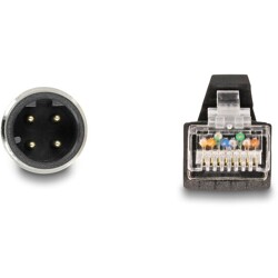 Przewód adapter M12 D-coded 4-pin męski-RJ45 męski PUR TPU 1m Delock 80426