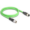 Przewód adapter M12 X-coded 8-pin męski-żeński PUR TPU 1m Delock 80431