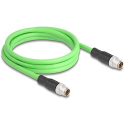 Przewód adapter M12 X-coded 8-pin męski-męski PUR TPU 2m Delock 80437