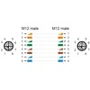 Przewód adapter M12 X-coded 8-pin męski-męski PUR TPU 2m Delock 80437