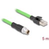 Przewód adapter M12 X-coded 8-pin męski-RJ45 męski PUR TPU 5m Delock 80444