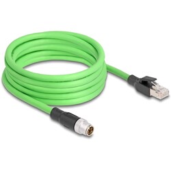 Przewód adapter M12 X-coded 8-pin męski-RJ45 męski PUR TPU 5m Delock 80444