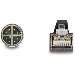 Przewód adapter M12 X-coded 8-pin męski-RJ45 męski PUR TPU 5m Delock 80444
