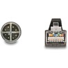 Przewód adapter M12 X-coded 8-pin męski-RJ45 męski PUR TPU 5m Delock 80444