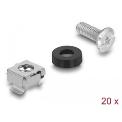 Komplet śrub do szafy Rack 20 elementów srebrny Delock 42420