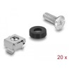 Komplet śrub do szafy Rack 20 elementów srebrny Delock 42420