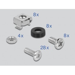 Uchwyt z szyną DIN 19" 4U czarna Delock 42632