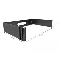 Uchwyt ścienny do szafy Rack 19" 2U składany czarny Delock 43376