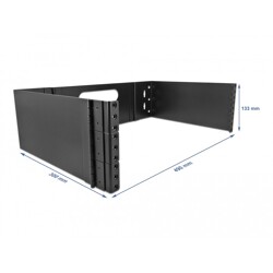 Uchwyt ścienny do szafy Rack 19" 3U składany czarny Delock 43377