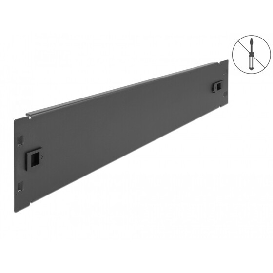 Osłona - zaślepka do szafy Rack 19" 2U czarna Delock 66579