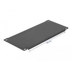 Osłona - zaślepka do szafy Rack 10" 3U czarna Delock 66662