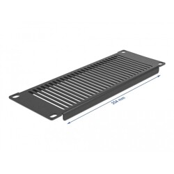 Kratka wentylacyjna do szafy Rack 10" pionowe szczeliny 2U czarna Delock 66669