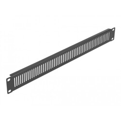 Kratka wentylacyjna do szafy Rack 19" pionowe szczeliny 1U czarna Delock 66670